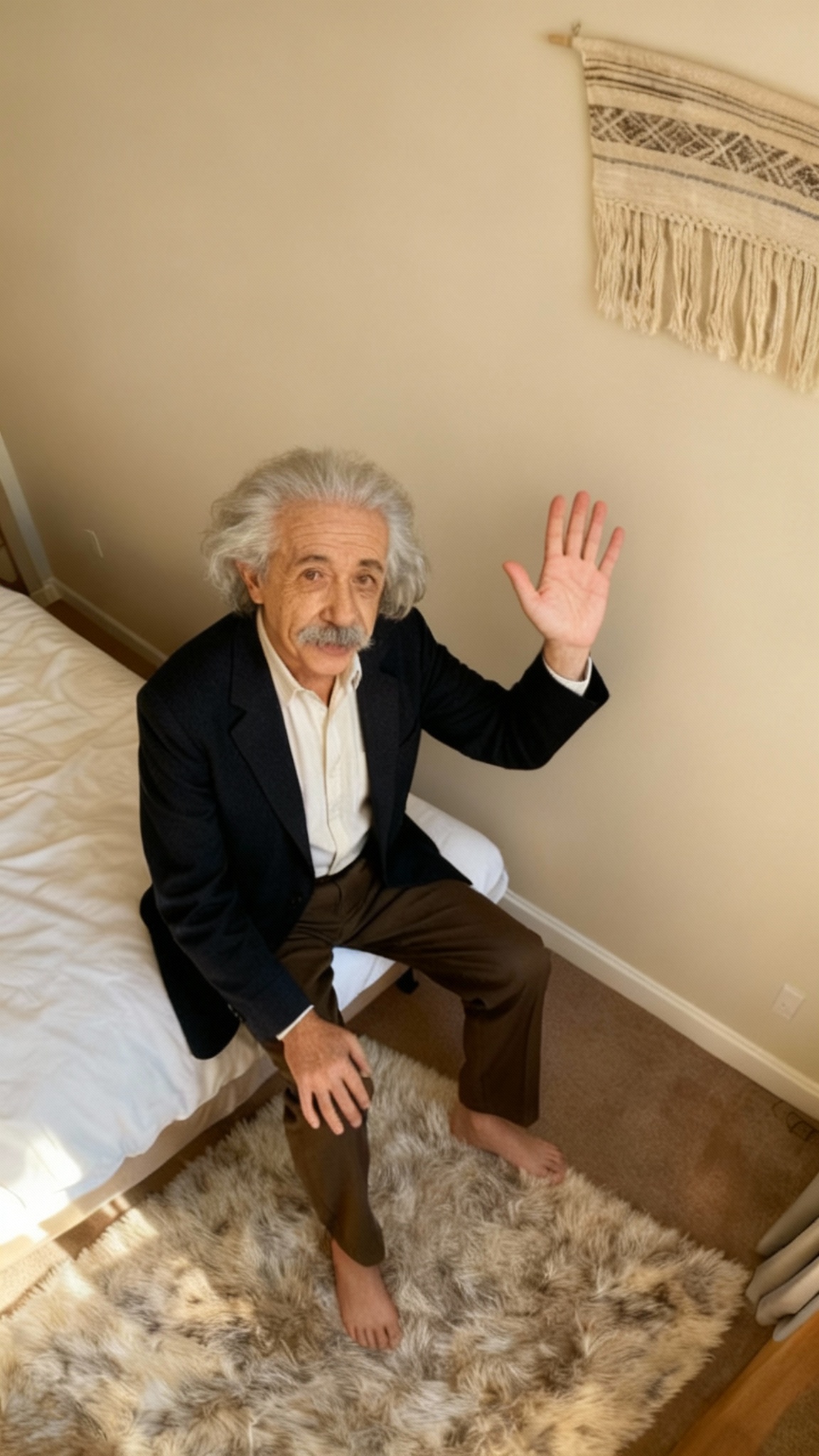 Image 3: Einstein waving goodbye